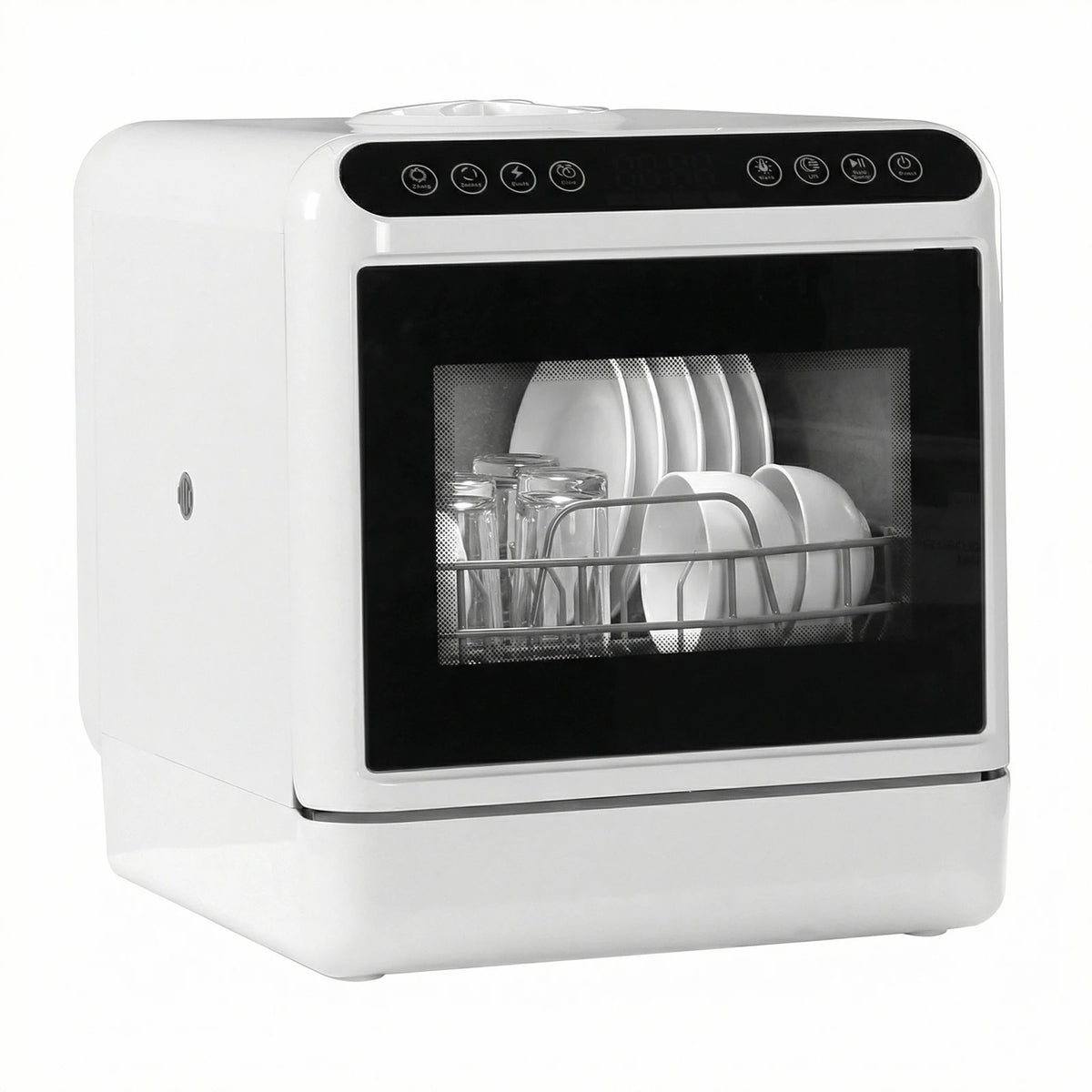 Mini Dishwasher with 6L Built-in Water Tank Automatic Dishwasher No Hookup Needed High-Temp& Air-Dry Function for Apartments