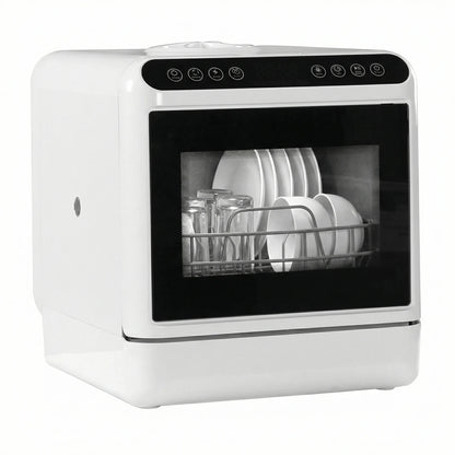 Mini Dishwasher with 6L Built-in Water Tank Automatic Dishwasher No Hookup Needed High-Temp& Air-Dry Function for Apartments