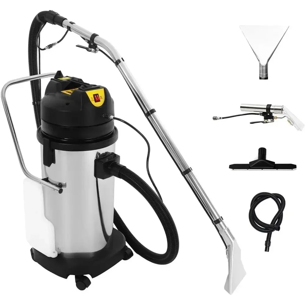 40L/11Gal Heavy-Duty Multifunction Carpet Extractor with Powerful Suction and Spray Extraction (Shipped in 2 Parcels)