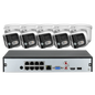 180 Panoramic Dual Lens 8CH NVR IP POE CCTV Security Camera System Full Color Night Vision Outdoor Active Deterrence DMSS APP