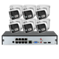 180 Panoramic Dual Lens 8CH NVR IP POE CCTV Security Camera System Full Color Night Vision Outdoor Active Deterrence DMSS APP