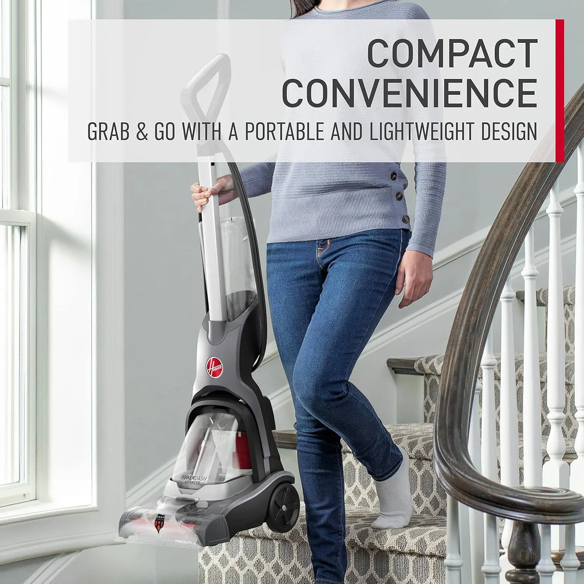 PowerDash Pet Advanced Compact Carpet Cleaner Machine with Above Floor Cleaning, Lightweight Carpet Shampooer Machine, Pair