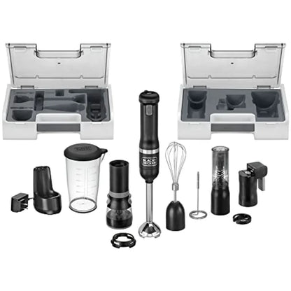 Kitchen Wand Cordl Immersion Blender, 6 in 1 Multi Tool Set, Hand Blender with Charging Dock, BCKM1016KS10