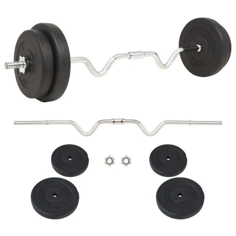 Large Fitness Equipment Barbell Set 66.1 lb Fitness Body Building