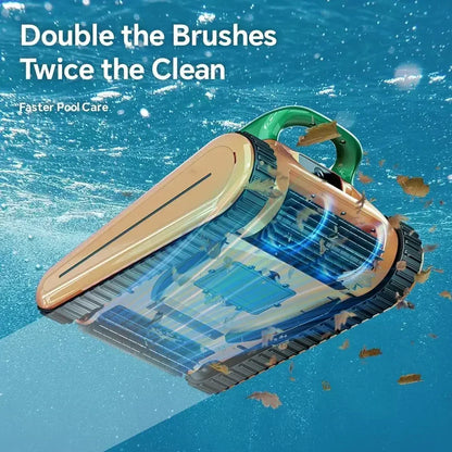 Automatic Pool Vacuum Cleaner: 180W Motor, 45,000Pa Suction, Wall Climbing, Sonar-Guided Robot for Inground and Above-Ground Poo