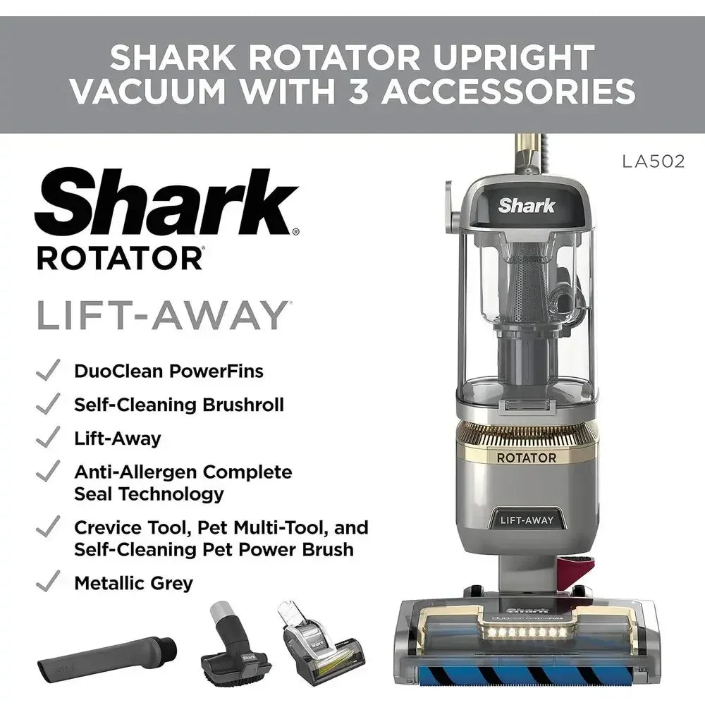 Upright Vacuum with Self-Cleaning Brushroll, Pet Hair Removal, HEPA Filter, 89 Quart Dust Cup, Silver (Renewed)