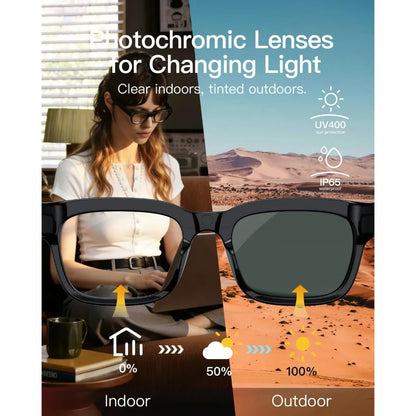 Smart Glasses for HD Video, Photo, and Audio Capture with AI Translation and Object Recognition