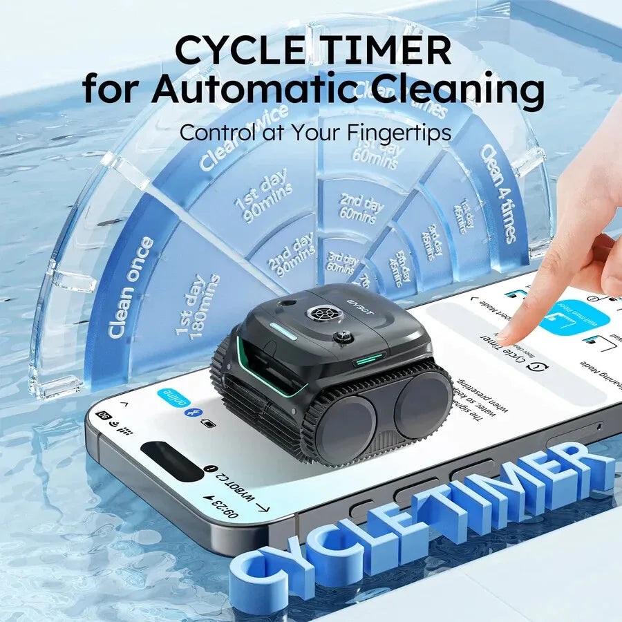 C2 Robotic Pool Cleaner, Cordless Pool Vacuum for Inground Pools
