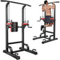 Multi-Functional Adjustable Home Gym Pull-Up Bar with Elastic Resistance Bands for Strength Training