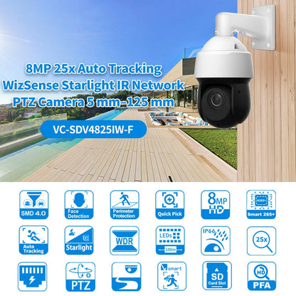 8MP AI PTZ Starlight IP Camera 360 Auto Tracking Face detection SMD4.0 Quick Pick Outdoor 2 Way Talk 4K@25/30fps Speed Dome