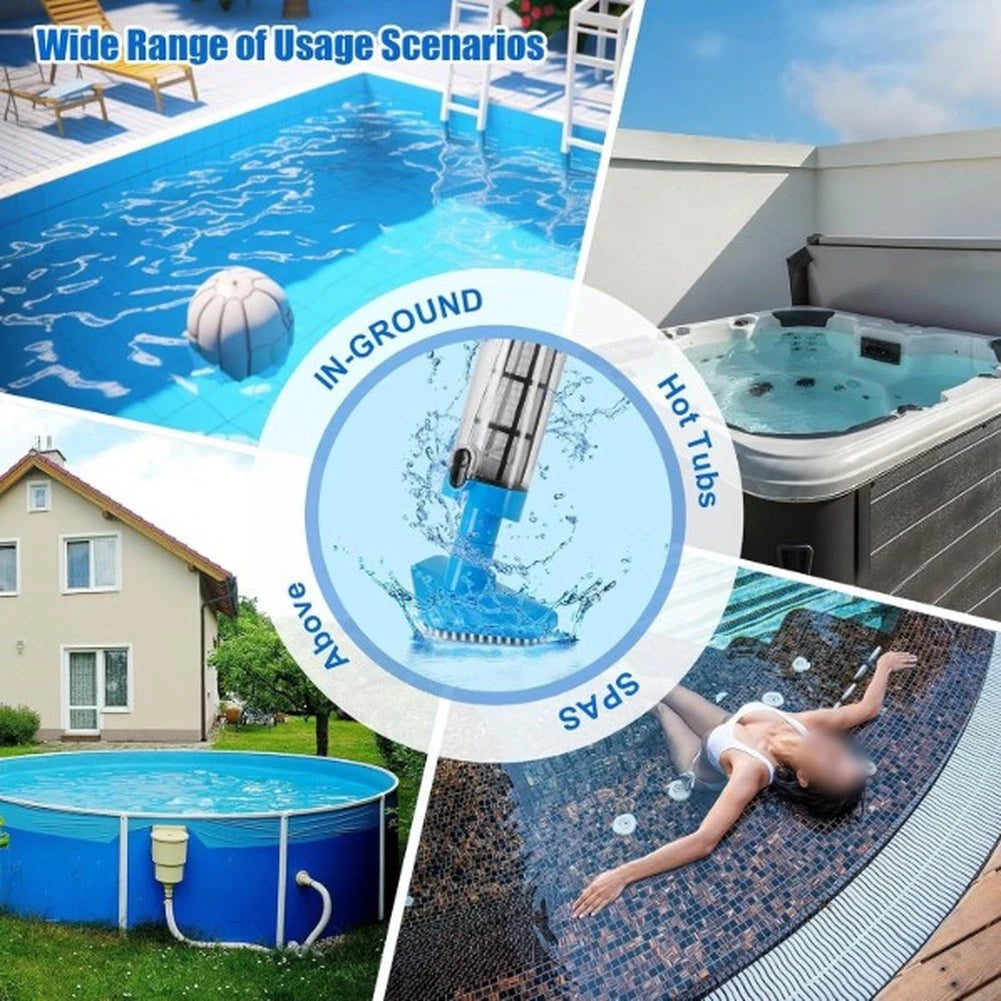Handheld Rechargeable Pool Vacuum Cleaner for Above Ground Pools and Inground Pools Removable Filter for Maintenance
