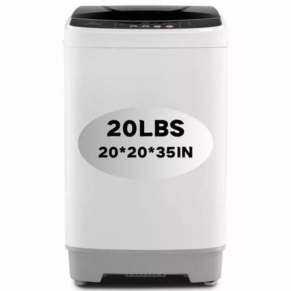 Washing Machine Portable 20Lbs Compact Washer & Dryer for Home w/ Drain Pump