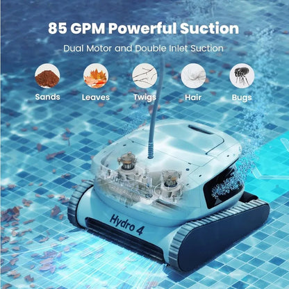 Chasing Hydro 4 Inground Pool Vacuum Cleaner | 50ft Corded Pool Robot for Floor, Wall & Waterline Cleaning | Smart App Control