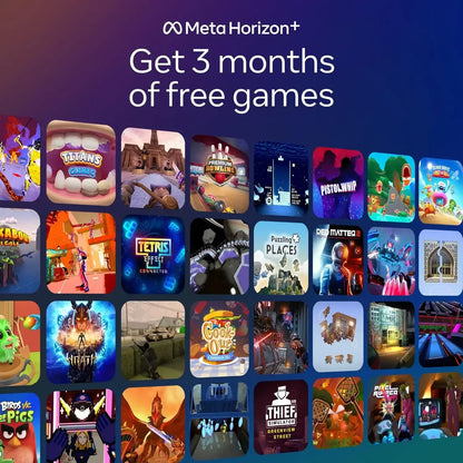 Graphical Processing Power — Virtual Reality Without Wires — Access to 40+ Games with a 3-Month Trial of Meta Horizon+ Included