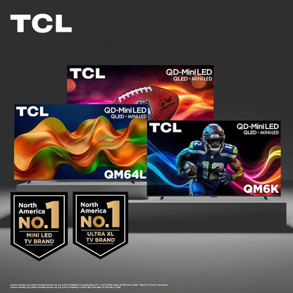 50 Inch Mini LED QLED 4K HDR Smart TV with 120-144HZ Refresh Rate, Dolby Atmos, and Gaming Features