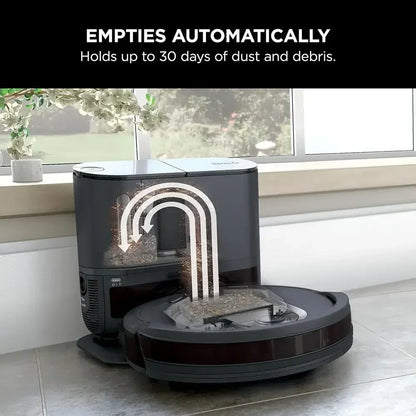 Self-Emptying Robot Vacuum with Bagless Bin, Wi-Fi Enabled - Gray (Renewed)