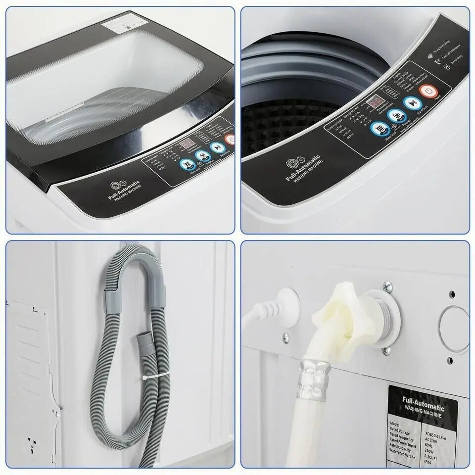 Washing Machine 17.8Lbs Portable Washer&Dryer Combo for Home Apartment RV Dorm